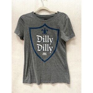 Bud Light Men T-Shirt L Gray Logo Dilly Dilly Shield Short Sleeve Adult Tee